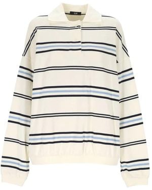 ELEH Gestreifter Strickpullover - Weiß