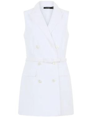 Ralph Lauren Double-Breasted Belted Playsuit - White
