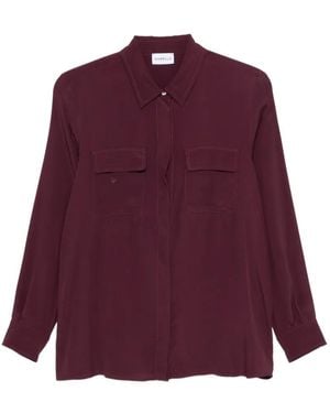 Marella Mllfestoso1 Button-Up Chest-Pocket Shirt - Purple