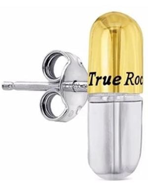 True Rocks Pendiente Con Diseño De Píldora - Blanco