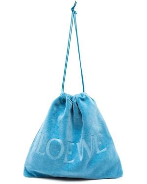 Loewe ロゴ クラッチバッグ - ブルー
