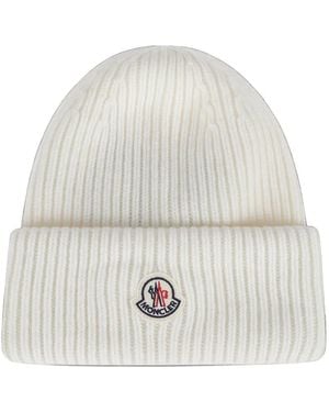 Moncler Wool & Cashmere Beanie - White