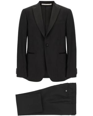 Pal Zileri Satin-Lapel Wool Suit - Black