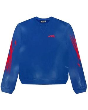 HELLSTAR Logo Crewneck Sweatshirt - Blue