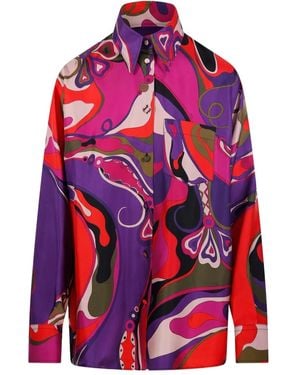 PUCCI Graphic-Pattern Shirt - Red