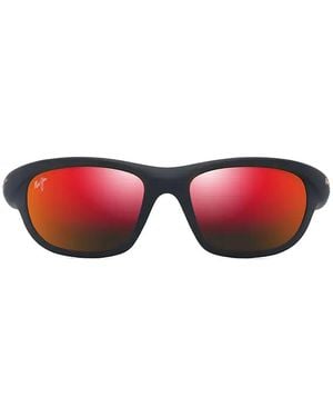 Maui Jim Lunettes De Soleil Haulani À Monture Rectangulaire - Red