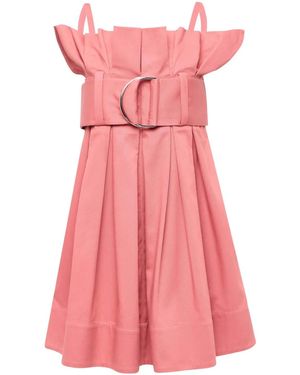 JW Anderson Belted Pleated Mini Dress - Pink