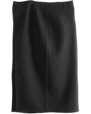 Rier Wool Midi Skirt - Black