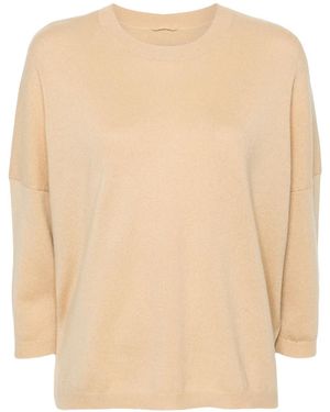 Max & Moi Fein Gestrickter Plavana Pullover - Natur