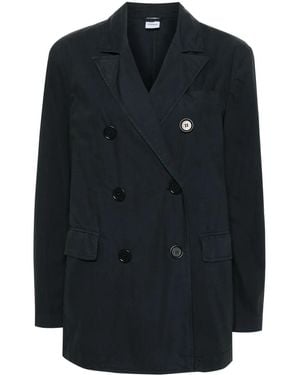 Aspesi Double-Breasted Cotton Blazer - Black