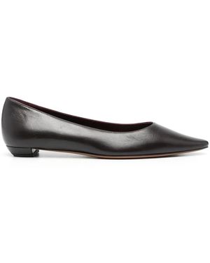 The Row Claudette Leather Ballerinas - Grey