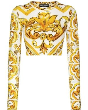 Dolce & Gabbana Majolica Strickoberteil - Mettallic