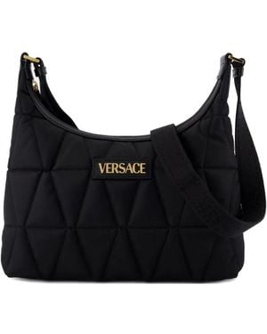 Versace Borsa A Spalla Myth Trapuntata - Nero