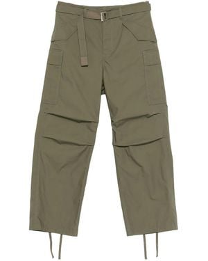 Sacai ベルテッド カーゴパンツ - グリーン
