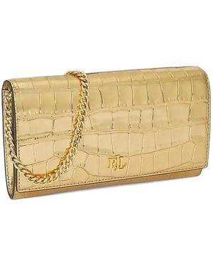 Ralph Lauren Embossed Clutch Bag - Natural