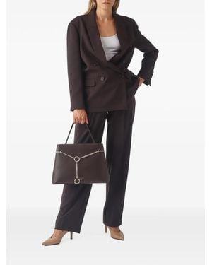 Twinset Chain-Detail Tote Bag - Black