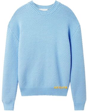 Axel Arigato Block Textured Cotton-Blend Jumper - Blue