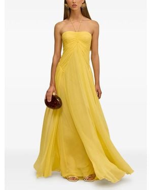 Cult Gaia Ritz Gathered Gown - Yellow