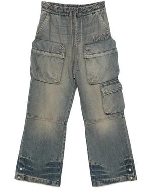 Amiri Drawstring-Waist Cargo Pants - Gray