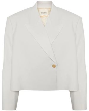KHAITE Raymond Double-Breasted Blazer - White