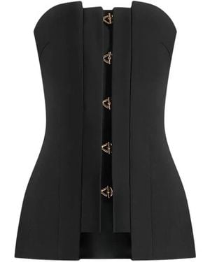 Manière De Voir Clasp Detail Bandeau Top - Black