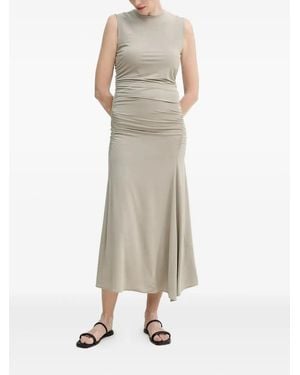 Gestuz Sleeveless Gathered Midi Dress - Natural