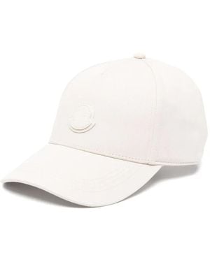 Moncler Baseballkappe Mit Logo-Patch - Weiß