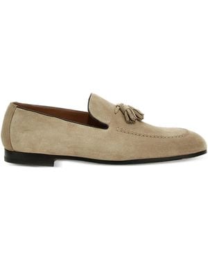 Doucal's Tassel Suede Loafers - Natural