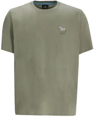 Paul Smith Zebra-Embellished Cotton T-Shirt - Green