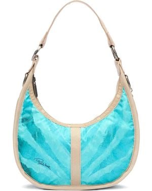 Roberto Cavalli Bolso De Hombro Con Ribete En Contraste - Azul