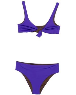 Fisico Bikini À Détail Noué - Purple