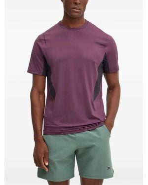 Reebok Curved-Hem T-Shirt - Purple
