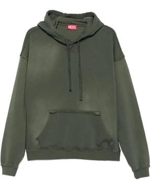 DIESEL Logo-Embroidered Hoodie - Green
