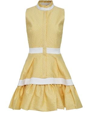 Alexis Natacha Stripe-Panelled Sleeveless Dress - Yellow