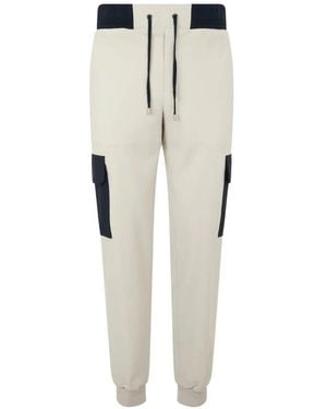 Moorer Drawstring Cargo Pants - White