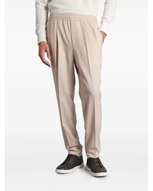 ZEGNA Pleated-Front Trousers - Natural
