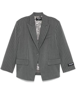 WRSTBHVR Pinstripe-Print Blazer - Grey
