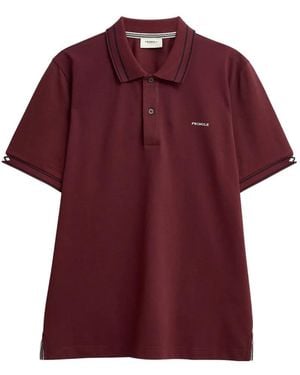 Pringle of Scotland Jacquard-Collar Pique Polo Shirt - Red