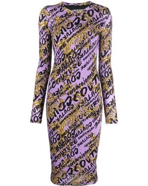Versace Jeans Couture Jurk Met Barokprint - Wit