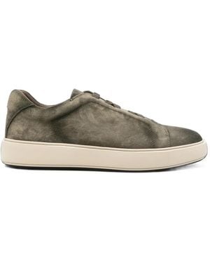 Officine Creative Suede Lace-Up Trainers - Green