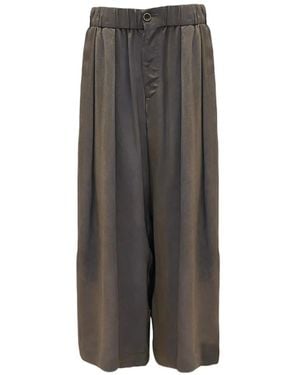 Uma Wang Pleated Wide-Leg Pants - Gray