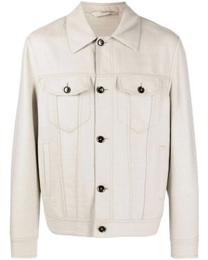 Brioni Trucker Shirt Jacket - Natural