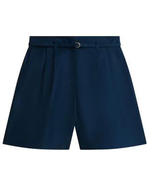 Tommy Hilfiger Belted Wide Leg Shorts - Blue