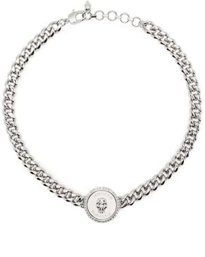 McQueen Sovereign スカル チョーカー - メタリック