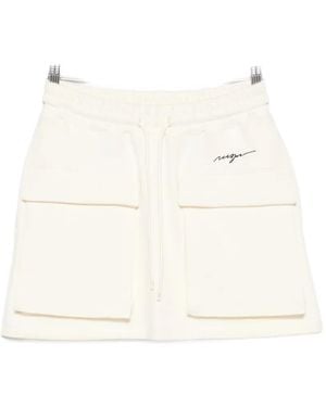 MSGM Drawstring Mini Skirt - White