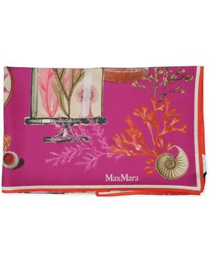 Max Mara Printed Silk Scarf - Pink