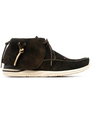 Visvim Lace-Up Fringed Derby Shoes - Black