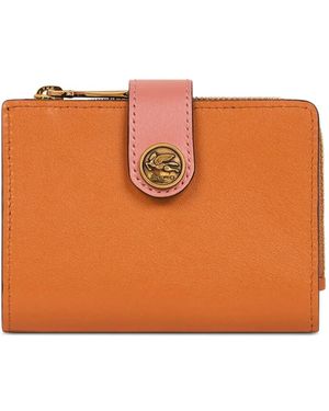 Etro レザー 財布 S - オレンジ