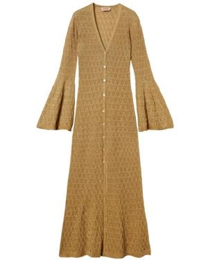 Twinset Cardigan Mit Ausgestellten Ärmeln - Natur