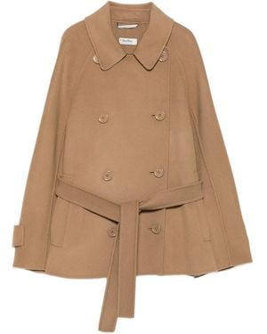 Max Mara Belted double-breasted coat - Natur